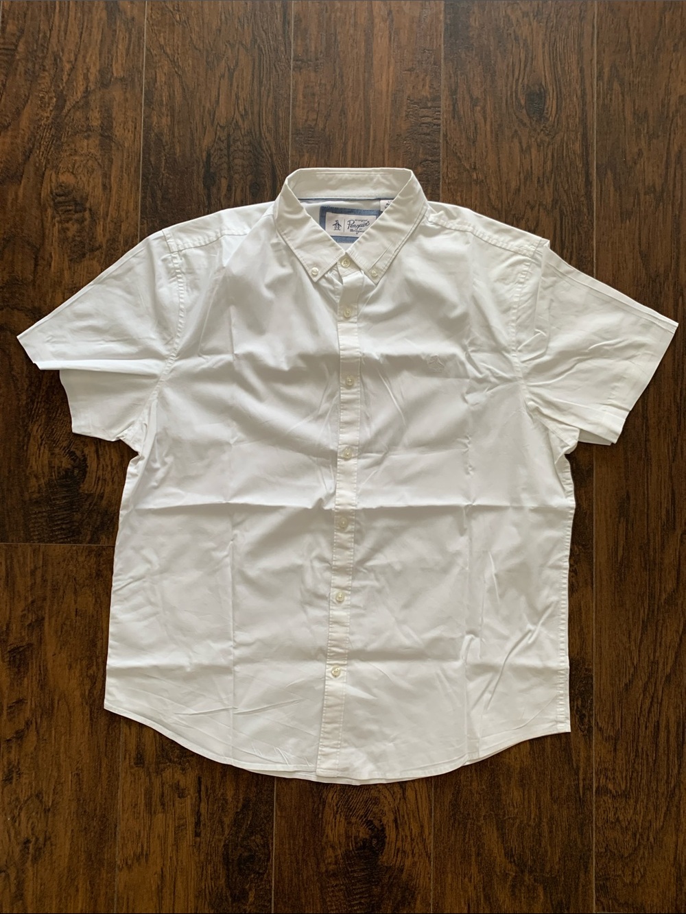 Penguin by Munsingwear Classic White Short-Sleeve Button-Down Shirt